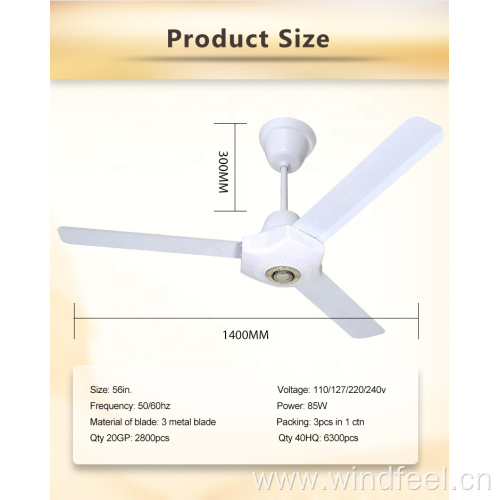 Summer Air Cooling 56inch Electrical Ceiling Fan